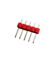 1x5 Header Erkek 10 Adet Kırmızı 2,54mm 180 Derece Red