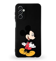 Samsung Galaxy A04s Uyumlu Lansman Kılıf Altı Kapalı İçi Kadife  Mickey Mouse-D Tasarımlı  Kapak (Şeffaf)