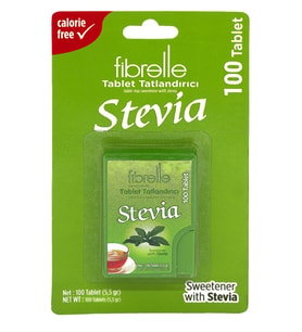 Fibrelle Stevialı Tablet Tatlandırıcı 100'lük Kutu
