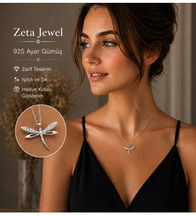 Zeta Jewel 925 Ayar Gümüş Yusufçuk Kolye- Anlamlı ve Zarif Hediye- Özel Kutulu