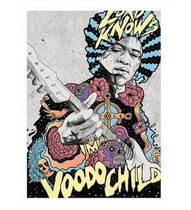 Jimi Hendrix Mdf Tablo