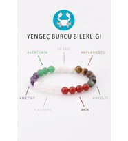 Yengeç Burcu Doğal Taş Bileklik 8 Mm Küre Kesim - Burç Bilekliği