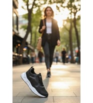 Enoch Erkek Katmanlı Tasarımlı Yüksek Beyaz Tabanlı Günlük Spor Ayakkabı Sneaker