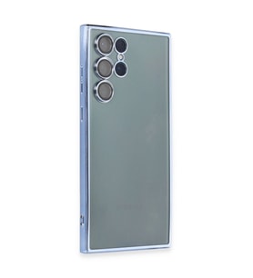 Samsung Galaxy S22 Ultra Kılıf Razer Lensli Silikon - Açık Mavi