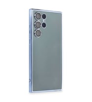 Samsung Galaxy S22 Ultra Kılıf Razer Lensli Silikon - Açık Mavi
