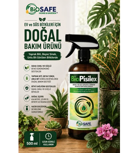 BioPisilex 500 Ml Doğal, Kalıntısız Yaprak Temizleyici, Beyaz Sinek,Yaprak Biti,Unlu Bit (Düz Beyaz)