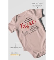 Bizi Çekemeyenlere Ne Diyorduk Teyze Baskılı Bebek Zıbını – Çıtçıtlı Body  %100 Pamuk Kısa Kol (Pastel Pembe)
