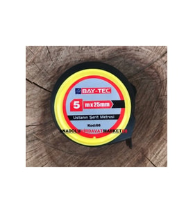 5 METRE ÇELİK ŞERİT METRE 5METRE 25MM KAUÇUK KAPLI