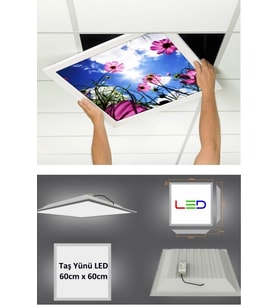 Asma Tavan Led-60cmx60 cm Sıva Altı-54w-6500k Led Panel Led Armatür- 60x60 Taş Yünü Asma Tavan Ledi