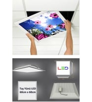 Asma Tavan Led-60cmx60 cm Sıva Altı-54w-6500k Led Panel Led Armatür- 60x60 Taş Yünü Asma Tavan Ledi