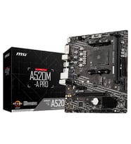 MSI A520M-A PRO DDR4 M2 PCIe NVME HDMI DVI PCIe 16X v3.0 AM4 mATX