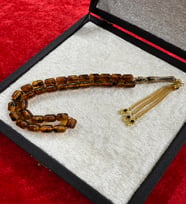 Litvanya Damla Kehribar 20 Gram Tesbih Kapsül Kesim Sarı Aksesuarlı
