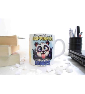 Şirin Panda Temalı Özel Tasarım Baskılı Kupa Bardak 370 ml