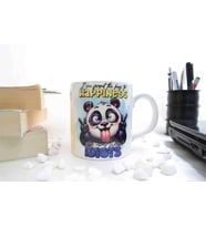 Şirin Panda Temalı Özel Tasarım Baskılı Kupa Bardak 370 ml