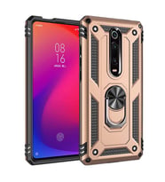 Xiaomi Mi 9T Kılıf Yüzüklü Zırh Tank Vega (Gold)