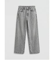 LCW Kids Karışık Wideleg Fiyonk Nakışlı Kız Çocuk Jean Pantolon