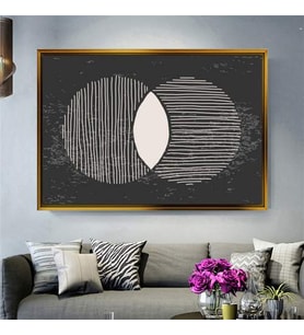 Altın Çerçeveli dekoratif tablo l1664 (Gold)