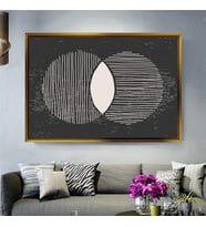 Altın Çerçeveli dekoratif tablo l1664 (Gold)