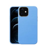 Apple iPhone 12 Kılıf Natura Deri Lüx Soft (Mavi)