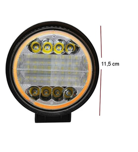 Yuvarlak kırmızı angelli sis lambası 12-24V / LASS311 (Siyah - Beyaz)