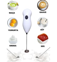 El Mikseri, Pilli Süt Köpürtücü, Kahve Çırpıcı, Telli Blender, Cappuccino Mixer