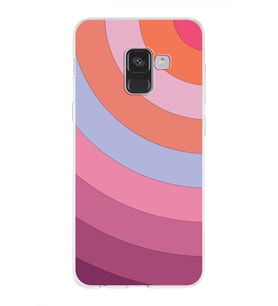 Samsung Galaxy A8 (2018)  Kapak Renk Cümbüşü Tasarımlı Şeffaf Silikon Kılıf