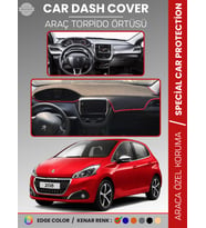PEUGEOT 208 (2012-2019) Torpido Örtüsü Ön Göğüs Koruma Torpido Koruma Birebir Uyum Kaymaz Özel Kesim