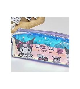 Kuromi parlak yanardöner mor kalem kutu