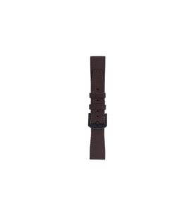 Fro LW38-43 20 mm Hakiki Deri Düz Kahve Kordon Siyah Toka
