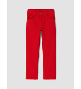 LCW Kids Kırmızı Regular Fit Erkek Çocuk Gabardin Pantolon