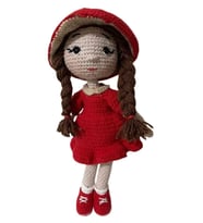 Mantar Kız Amigurumi Organik Oyuncak