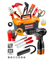Premium 30'lu Matkaplı Combo Set, Pense, Yankeski ve Tornavida Dâhil