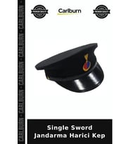 Single Sword Jandarma Harici Kep Klasik Başlık Kutlama Şapkası Tören Aksesuarı