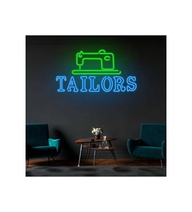 Terzilere Özel TAILORS Yazılı Neon Tabela