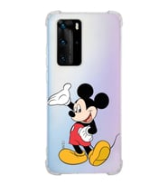 Huawei P40 Pro  Köşe Korumalı Antişok Kapak Mickey Mouse Tasarımlı Şeffaf  Kılıf