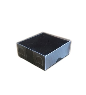 Asetat Kutu Altı Karton 5X5X2,2 CM (50 Adet)  Siyah