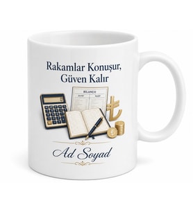 Mali Müşavire Hesap Kitap Bilanço Beyanname Vergi Haftası Kupa Bardak Hediye