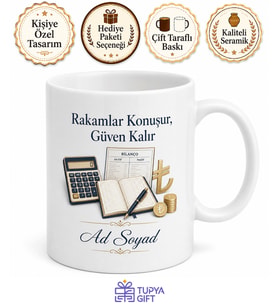 Mali Müşavire Hesap Kitap Bilanço Beyanname Vergi Haftası Kupa Bardak Hediye
