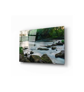 Miyrem Glasses Collection -A1^#  Irmak Cam Tablo (Çok Renkli)