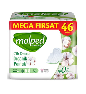 Molped Pure & Soft Mega Paket Normal Hijyenik Ped 46'lı - Standart