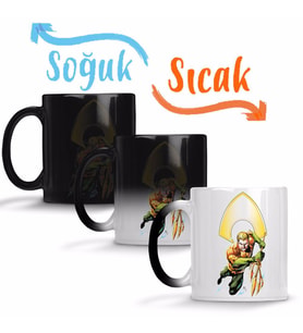 Aquaman Dc Sihirli Kupa Bardak Porselen