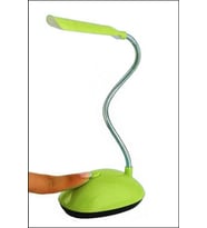 Bükülebilir Yeşil LED Mini Masa Lambası, Pilli, Taşınabilir, Kullanışlı (Krem)