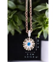 Beyaz Kar Tanesi Gold Klipsli Kolye Ucu & Ajda Bilezik Charm  925 Ayar Gümüş