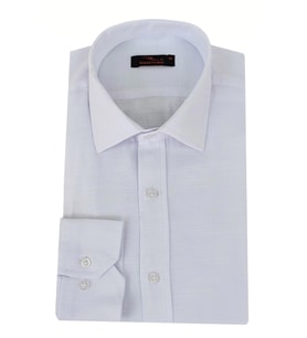 Erkek Silim Fit Petek Dokulu Gömlek BGL-ST02769 (Beyaz)