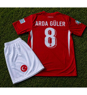 Türkiye Yeni Sezon 2025/2026 KIRMIZI ARDA 8 NUMARA ÇOCUK FORMASI 2 Li SET