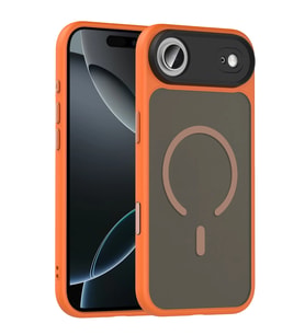 Mey İthalat® iPhone 17 Air Megane Magsafe Kapak - Turuncu
