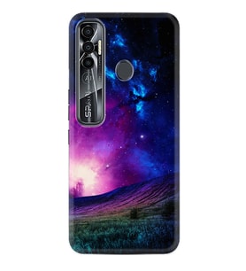 Tecno Spark 7 Pro Kılıf Resimli Desenli Silikon Platinium Series Stars 1845