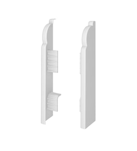 Espumo Kompozit Süpürgelik 8 cm Bitiş Kapağı Aksesuarı (1 Paket - 2 Adet) - Beyaz - ESP301