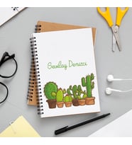 Kaktüs Tasarımlı Defter Kişiye Özel