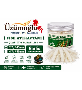 ÜZÜMOĞLU Lion Fishing Fish Attractant Garlic Aromalı Silikon Yem – 45mm / 2.7g Sarımsak Kokulu Yapay Balık Yemi